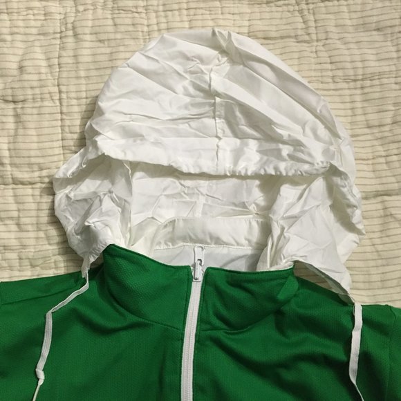 Nike FIT DRY Reversible Windbreaker Jacket White & Green Teen's XL 16-18 RN56323 - Picture 9 of 13